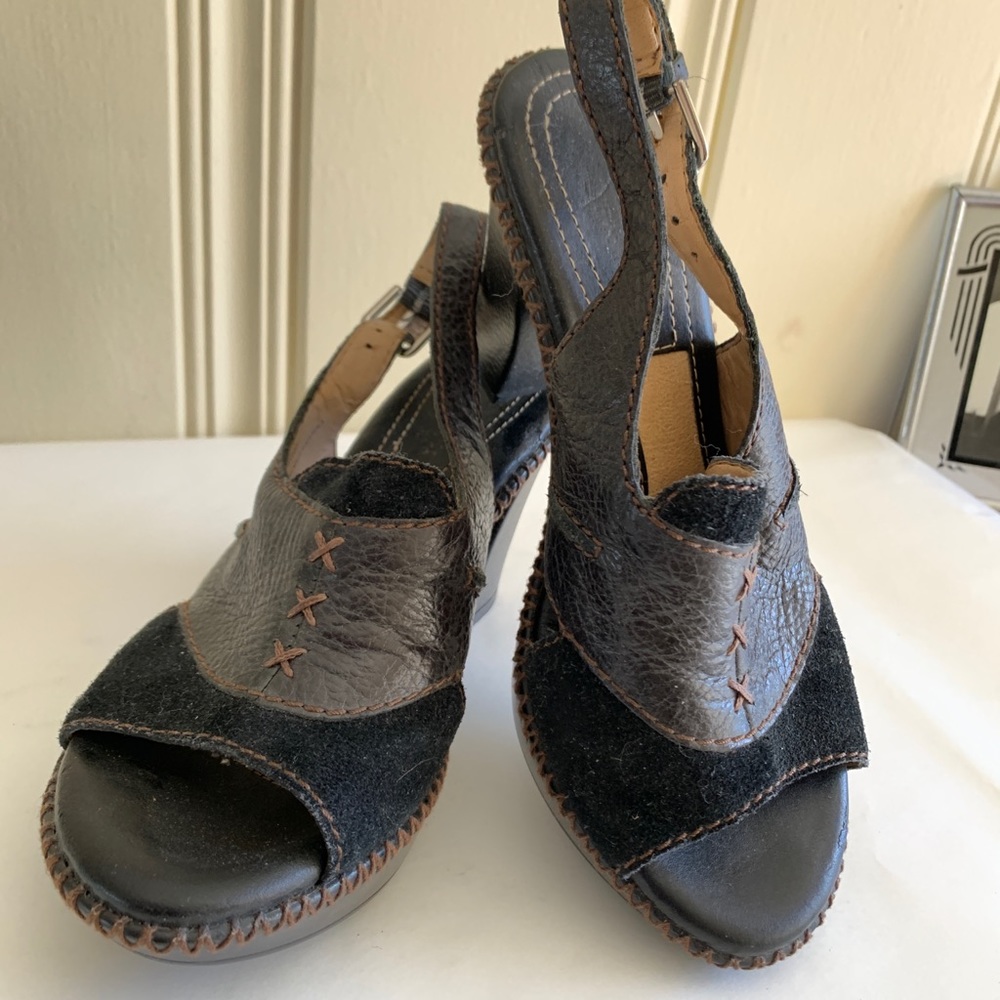 Naturalizer Leather & Suede Platform Heels